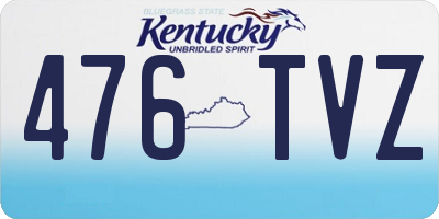 KY license plate 476TVZ