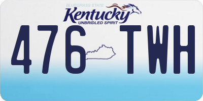 KY license plate 476TWH