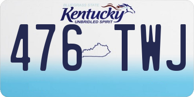 KY license plate 476TWJ