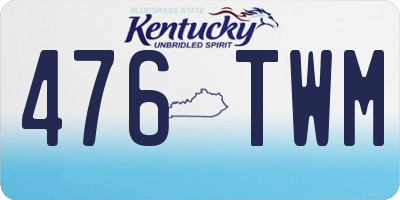 KY license plate 476TWM