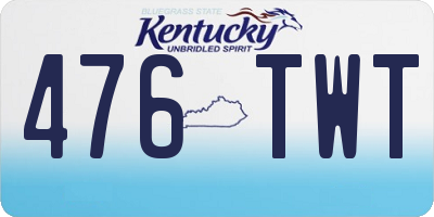 KY license plate 476TWT