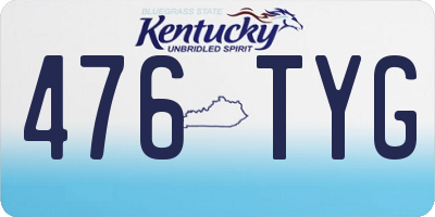 KY license plate 476TYG