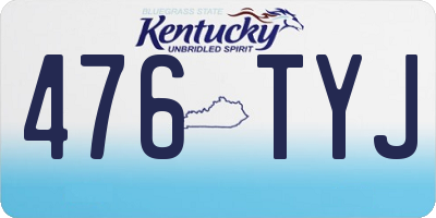 KY license plate 476TYJ