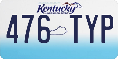 KY license plate 476TYP