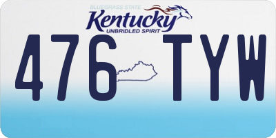 KY license plate 476TYW