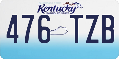 KY license plate 476TZB