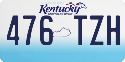KY license plate 476TZH