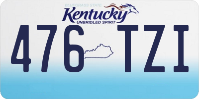 KY license plate 476TZI