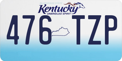 KY license plate 476TZP