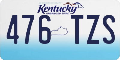 KY license plate 476TZS