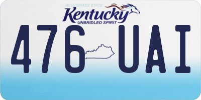 KY license plate 476UAI