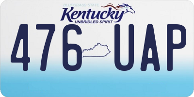 KY license plate 476UAP