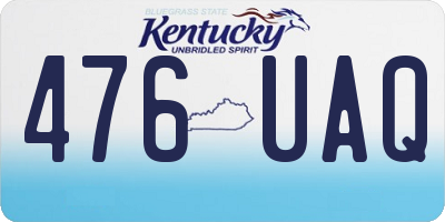 KY license plate 476UAQ