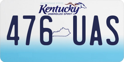 KY license plate 476UAS
