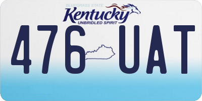 KY license plate 476UAT