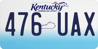 KY license plate 476UAX