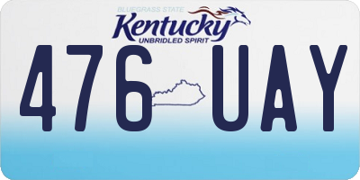 KY license plate 476UAY