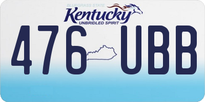 KY license plate 476UBB