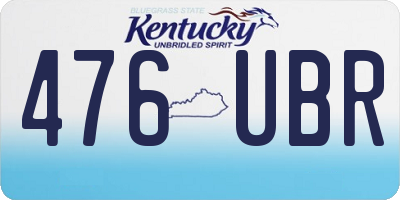 KY license plate 476UBR