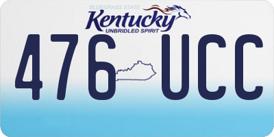 KY license plate 476UCC