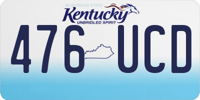 KY license plate 476UCD