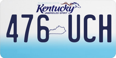 KY license plate 476UCH