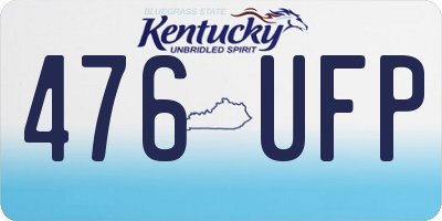 KY license plate 476UFP