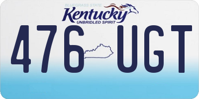KY license plate 476UGT