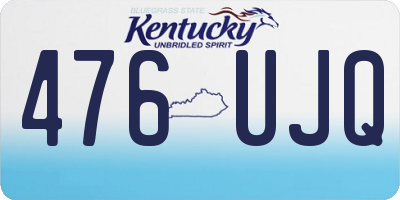 KY license plate 476UJQ