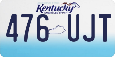 KY license plate 476UJT