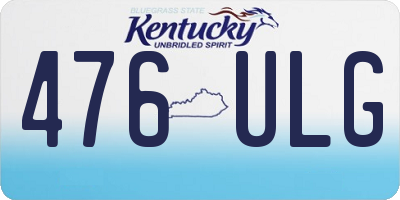 KY license plate 476ULG