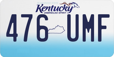 KY license plate 476UMF