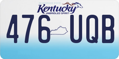 KY license plate 476UQB