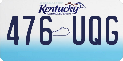 KY license plate 476UQG