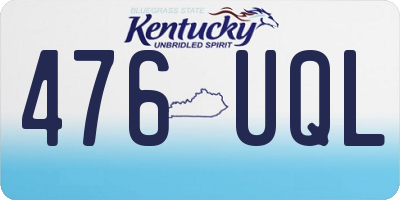 KY license plate 476UQL