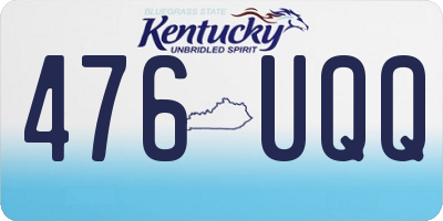 KY license plate 476UQQ