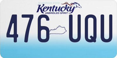 KY license plate 476UQU