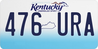 KY license plate 476URA