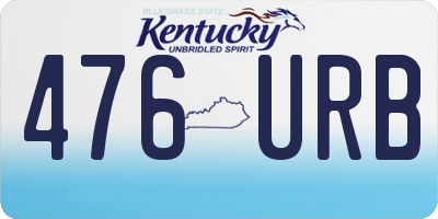 KY license plate 476URB