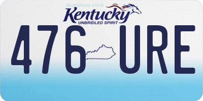 KY license plate 476URE