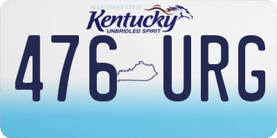 KY license plate 476URG