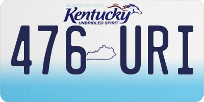 KY license plate 476URI