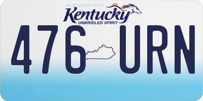 KY license plate 476URN