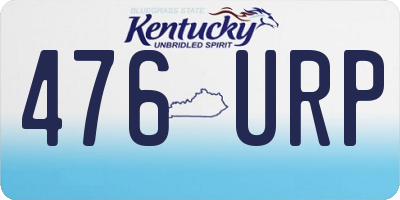 KY license plate 476URP