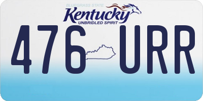 KY license plate 476URR