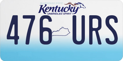KY license plate 476URS