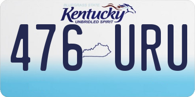 KY license plate 476URU