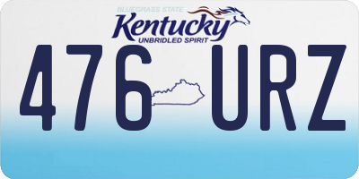 KY license plate 476URZ