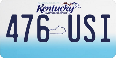 KY license plate 476USI