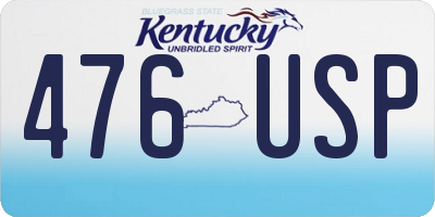 KY license plate 476USP